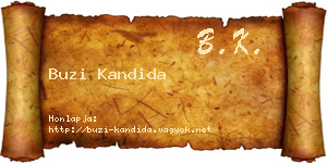 Buzi Kandida névjegykártya
