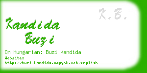kandida buzi business card